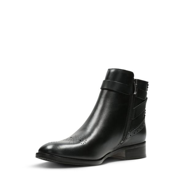 Clarks Womens Netley Olivia Ankle Boots Black | UK-158723